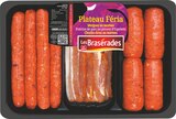 Plateau féria : merguez au taureau + chorizo au taureau + poitrine de porc au piment d'espelette - LES BRASÉRADES en promo chez Intermarché Plateau féria : merguez au taureau + chorizo au taureau + poitrine de porc au piment d'espelette - LES BRASÉRADES dans le catalogue Intermarché