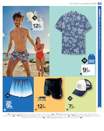 Prix et réduction Maillot De Bain Homme dans le prospectus Carrefour en cours Offre Maillot De Bain Homme dans le catalogue Carrefour du moment à la page 21