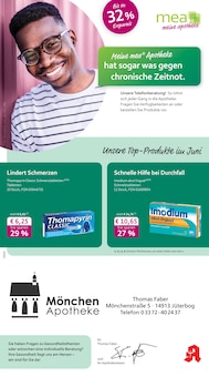 Aktueller mea - meine apotheke Prospekt "Unsere Juni-Angebote" Seite 1 von 4 Seiten für Jüterbog
