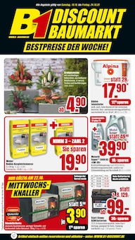 B1 Discount Baumarkt Prospekt der KW 42 "BESTPREISE DER WOCHE!" Aktueller B1 Discount Baumarkt Prospekt "BESTPREISE DER WOCHE!" Seite 1 von 8 Seiten