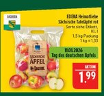 Sächsische Tafeläpfel rot im Angebot bei Marktkauf in Coburg Sächsische Tafeläpfel rot Angebote von EDEKA Heimatliebe bei Marktkauf Coburg für 1,99 €