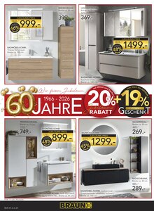 Badmöbel im BRAUN Möbel-Center Prospekt "Wir feiern Jubiläum!" mit 28 Seiten (Freiburg (Breisgau))