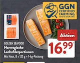 Norwegische Lachsfiletportionen im ALDI SÜD Prospekt Norwegische Lachsfiletportionen von GOLDEN SEAFOOD im aktuellen ALDI SÜD Prospekt für 16,99 €