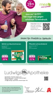 mea - meine apotheke Prospekt der Woche "Unsere September-Angebote" Seite 1, 01.09.2025 bis 30.09.2025 für Memmingen Aktueller mea - meine apotheke Prospekt "Unsere September-Angebote" Seite 1 von 4 Seiten für Memmingen