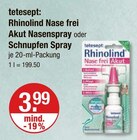 Rhinolind Nase frei Akut Nasenspray von tetesept im aktuellen V-Markt Prospekt für 3,99 €