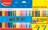 18 CRAYONS DE COULEURS + 18 FEUTRES FORMAT SPECIAL à Intermarché dans Châteauvieux