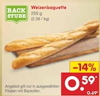 Weizenbaguette im Angebot bei Netto Marken-Discount in Singen Weizenbaguette Angebote von BACK STUBE bei Netto Marken-Discount Singen für 0,59 €
