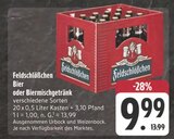 Bier oder Biermischgetränk Angebote von Feldschlößchen bei E center Frankenberg für 9,99 €
