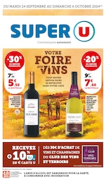 Prospectus Super U à Saint-Ouen-l'Aumône, "Votre foire aux vins", 40 pages, 24/09/2024 - 06/10/2024