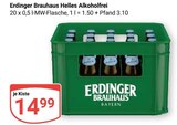 Helles Alkoholfrei im Angebot bei GLOBUS in Erlangen Helles Alkoholfrei Angebote von Erdinger Brauhaus bei GLOBUS Erlangen für 14,99 €