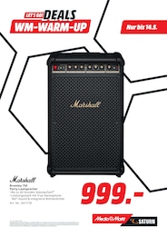 Lautsprecher im MediaMarkt Saturn Prospekt "LET'S GO! DEALS WM-WARM-UP" auf Seite 28