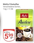 Filterkaffee Auslese Angebote von Melitta bei GLOBUS Nettetal für 5,99 €
