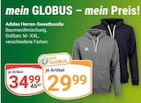 Herren-Sweathoodie im Angebot bei GLOBUS in Leipzig Herren-Sweathoodie Angebote von Adidas bei GLOBUS Leipzig für 29,99 €
