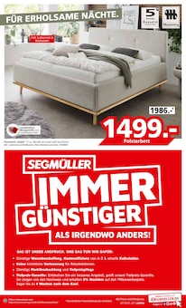 Bett im Segmüller Prospekt "WINTERLICHE TRENDS FÜR EIN GEMÜTLICHES ZUHAUSE." mit 50 Seiten (Wiesbaden)