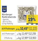 Nürnberger Rostbratwürste von Metro Chef im aktuellen Metro Prospekt für 11,22 €