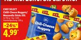 Chilli-Cheese Nuggets/Mozzarella Sticks XXL von CHEF SELECT für 4,99 € bei Lidl im Angebot Chilli-Cheese Nuggets/Mozzarella Sticks XXL von CHEF SELECT im aktuellen Lidl Prospekt
