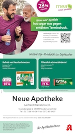 mea - meine apotheke Apotheken Prospekt der aktuellen Woche mit 4 Seiten, gültig von 01.09.2025 bis 30.09.2025, in Niederwürschnitz und Umgebung Aktueller mea - meine apotheke Apotheken Prospekt in Niederwürschnitz und Umgebung, "Unsere September-Angebote" mit 4 Seiten, 01.09.2025 - 30.09.2025