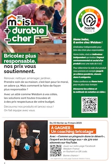 Prospectus Weldom à Auterive, "LE mois + durable - cher", 12 pages de promos valables du 05/02/2025 au 11/03/2025