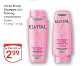 Shampoo im Angebot bei GLOBUS in Kaarst Shampoo Angebote von L'Oréal Elvital bei GLOBUS Kaarst für 2,99 €