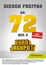 Westlotto Prospekt für Weilerswist mit 3 Seiten Westlotto Prospekt für Weilerswist: "Diesen Freitag rd. 72 Mio. €", 3 Seiten, 03.08.2021 - 06.08.2021