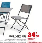 Chaise pliante Binic - Hyper U à Caen Chaise pliante Binic en promo chez Hyper U Caen à 24,99 €