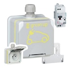 Prise de courant étanche + disjoncteur Legrand Green'up pour véhicules électriques et hybrides à Castorama dans Cailloux-sur-Fontaines Prise de courant étanche + disjoncteur Legrand Green'up pour véhicules électriques et hybrides à Castorama dans Cailloux-sur-Fontaines