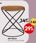 Table à café ethnique métal et cuivre 40x45cm dans le catalogue Maxi Bazar