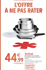 Batterie de cuisson 10 pièces Cook and Eat - TEFAL en promo chez Intermarché Express Versailles à 44,99 €