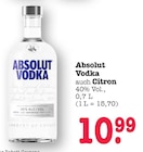 Vodka Angebote von Absolut bei E center Heidelberg für 10,99 €