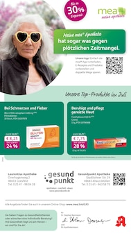 mea - meine apotheke Prospekt Unsere Juli-Angebote mit 4 Seiten