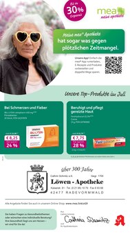 Aktueller mea - meine apotheke Prospekt "Unsere Juli-Angebote" Seite 1 von 4 Seiten