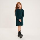 Robe tricot évasée manches longues vert canard fille en promo chez La Halle Robe tricot évasée manches longues vert canard fille dans le catalogue La Halle