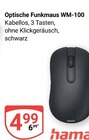 Optische Funkmaus WM-100 im Angebot bei GLOBUS in Kaarst Optische Funkmaus WM-100 Angebote von hama bei GLOBUS Kaarst für 4,99 €