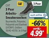 3 Paar Arbeits-Sneakersocken Angebote von CAT bei Lidl Aalen für 4,99 €