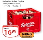 Original Angebote von Budweiser Budvar bei GLOBUS Pirmasens für 16,99 €