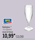 Sektglas von aro im aktuellen METRO Prospekt für 13,08 €