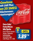 Coca-Cola oder Fanta oder Mezzo Mix oder Sprite Angebote bei Lidl Leipzig für 3,89 €