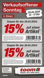 toom Baumarkt Prospekt für Farven: "Verkaufsoffener Sonntag", 1 Seite, 28.04.2024 - 28.04.2024