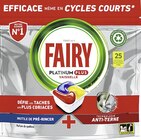 Tablettes lave vaisselle Citron Platinum plus* - FAIRY en promo chez Casino Supermarchés Épinal à 5,80 €