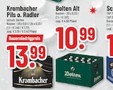 Krombacher Pils oder Radler Angebote von Krombacher bei Trinkgut Gronau für 10,99 €