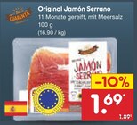 Original Jamón Serrano im Angebot bei Netto Marken-Discount in Erfurt Original Jamón Serrano Angebote von Los Cuarenta bei Netto Marken-Discount Erfurt für 1,69 €