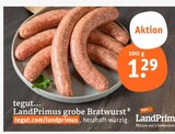 grobe Bratwurst Angebote von LandPrimus bei tegut Ludwigsburg für 1,29 €