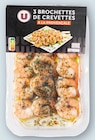Brochettes de Queues de Crevettes Cuites - U - Super U à Antibes Brochettes de Queues de Crevettes Cuites - U en promo chez Super U Antibes à 3,60 €