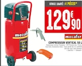 Compresseur Vertical 50 L - MECAFER en promo chez Batkor Compresseur Vertical 50 L - MECAFER dans le catalogue Batkor