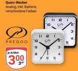 Quarz-Wecker im Angebot bei GLOBUS in Oberursel Quarz-Wecker Angebote von PREGOO bei GLOBUS Oberursel für 3,00 €