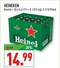 Kasten von Heineken für 14,99 € bei Marktkauf im Angebot Kasten von Heineken im aktuellen Marktkauf Prospekt