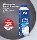 Frischer Schlagrahm von Weihenstephan im aktuellen V-Markt Prospekt für 2,22 €