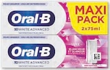 Dentifrice 3d white advanced ou luxe ou science ou pro-expert - ORAL-B en promo chez Super U Dentifrice 3d white advanced ou luxe ou science ou pro-expert - ORAL-B dans le catalogue Super U