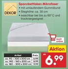 Spannbettlaken Mikrofaser im Angebot bei Netto Marken-Discount in Norderstedt Spannbettlaken Mikrofaser Angebote von DEKOR bei Netto Marken-Discount Norderstedt für 6,99 €