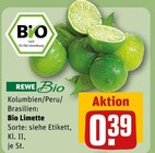 Bio Limette im Angebot bei REWE in Passau Bio Limette Angebote von REWE Bio bei REWE Passau für 0,39 €